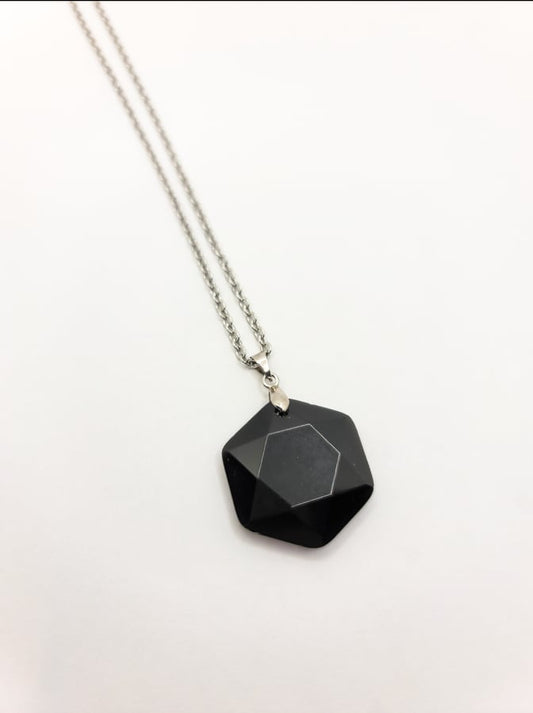 432hz Atlantean Firestar Hexagon Coin Necklace