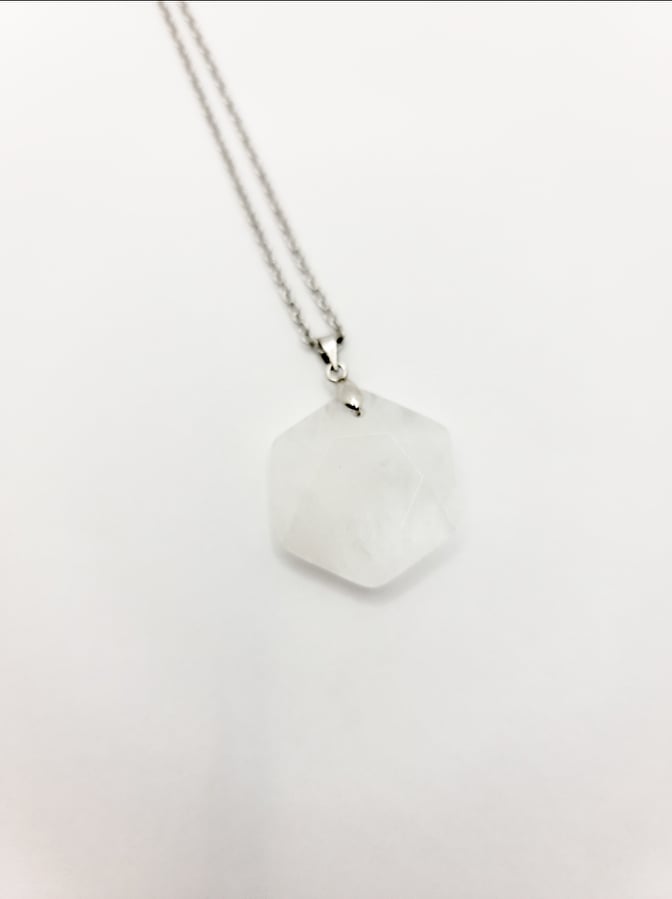 432hz Atlantean Firestar Hexagon Coin Necklace