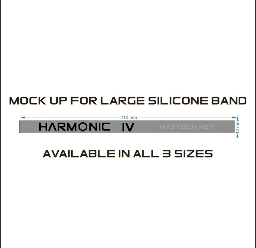 Harmonic 4 - The 4th Key - Black "Stealth" Edition - Silicone Sportsband