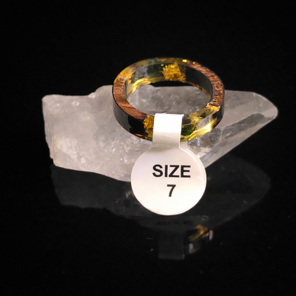 Resin Relic Ring — Amber Flux