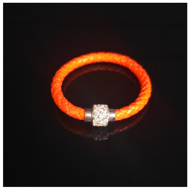 Braided Crystal Bracelet - Orange