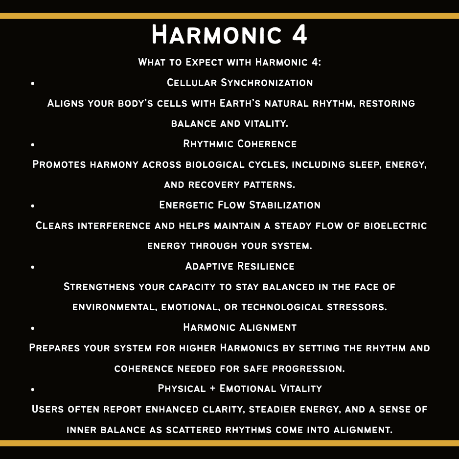 Harmonic 4 - The 4th Key - Black "Stealth" Edition - Silicone Sportsband