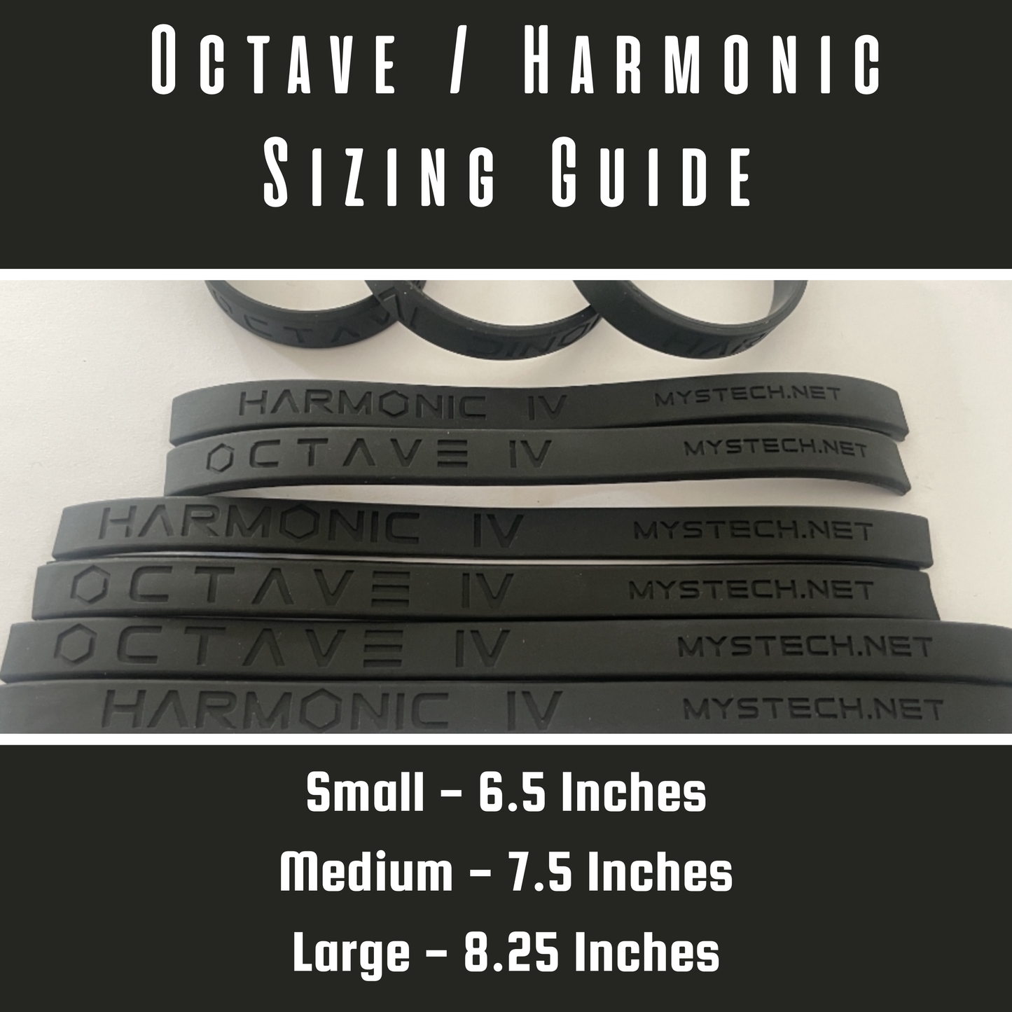 Harmonic Full Set (4-9) - The Keys - Black "Stealth" Edition - Silicone Sportsband