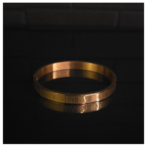 Roman Numeral Bangle - Rose Gold
